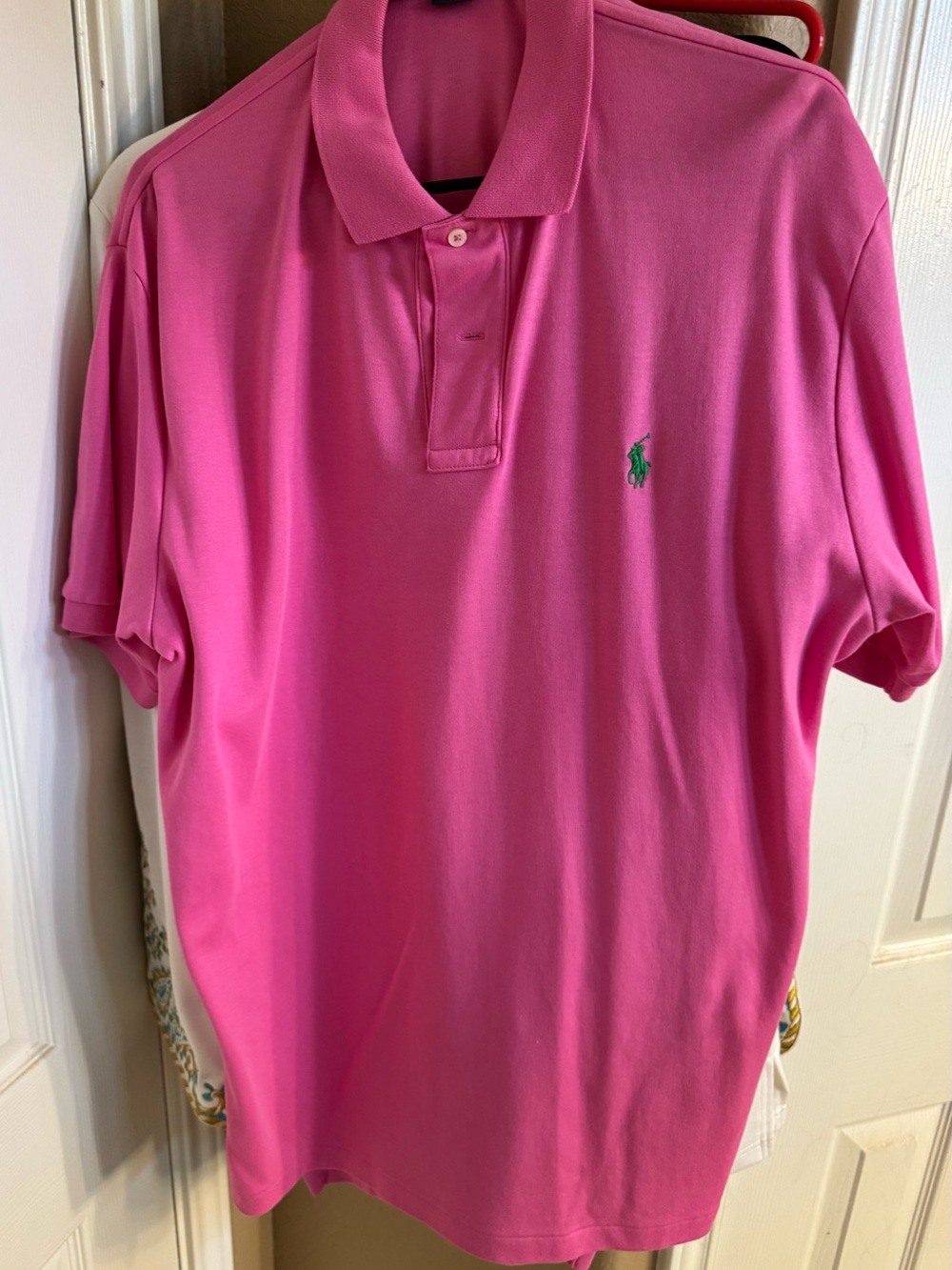 Ralph Lauren Bright Pink Polo with Green Pony